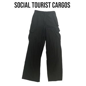 Social Tourist Black Cargo Pants